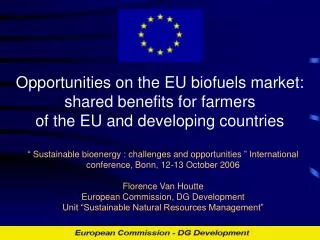Key aspects of EU policy on biofuels