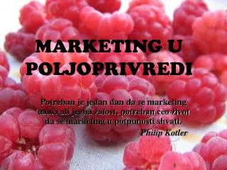 marketing u poljoprivredi