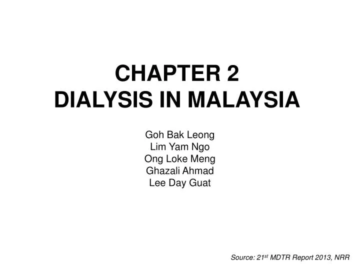 chapter 2 dialysis in malaysia