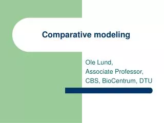 Comparative modeling