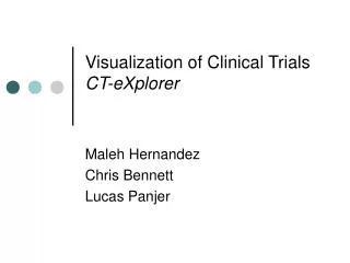 Visualization of Clinical Trials CT-eXplorer