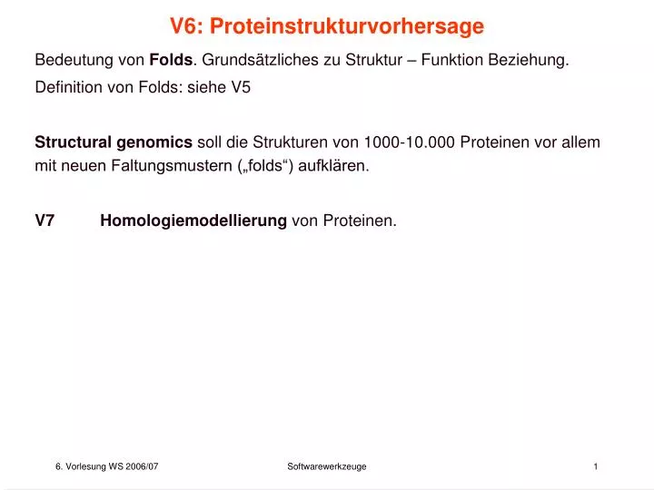 v6 proteinstrukturvorhersage
