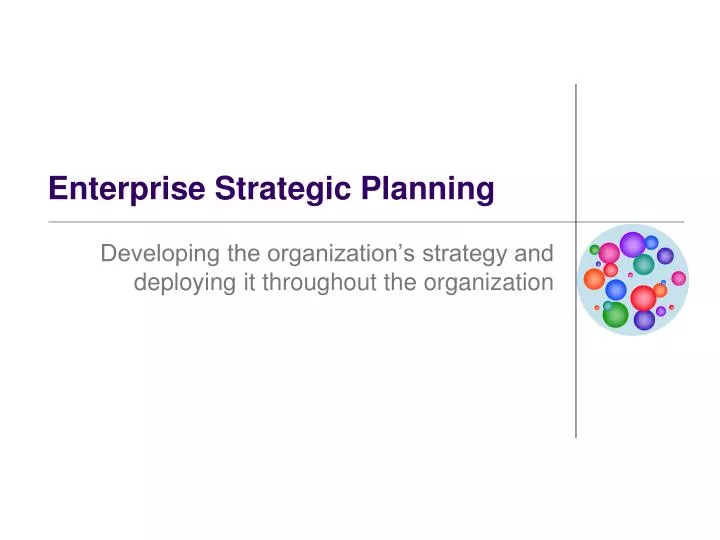 enterprise strategic planning
