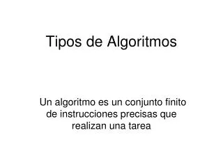 tipos de algoritmos