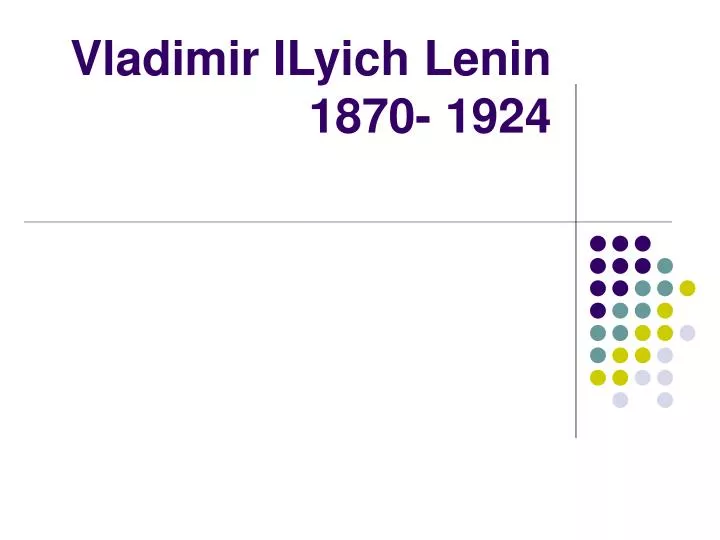 vladimir ilyich lenin 1870 1924
