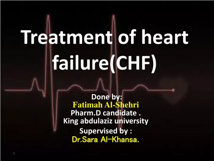 treatment of heart failure chf