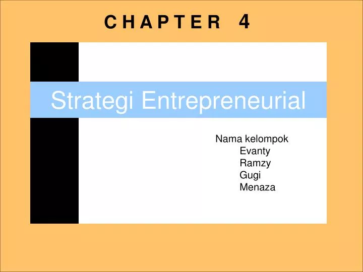 strategi entrepreneurial