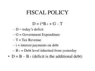 FISCAL POLICY