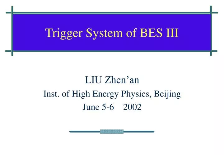 trigger system of bes iii