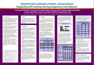 Obstetrician's attitudes, beliefs, and practices
