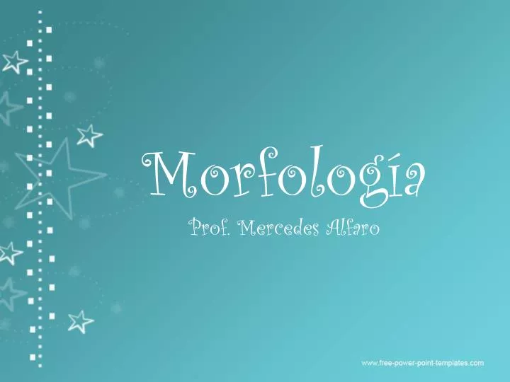 morfolog a prof mercedes alfaro