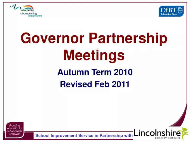 governor partnership meetings