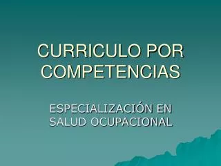 curriculo por competencias