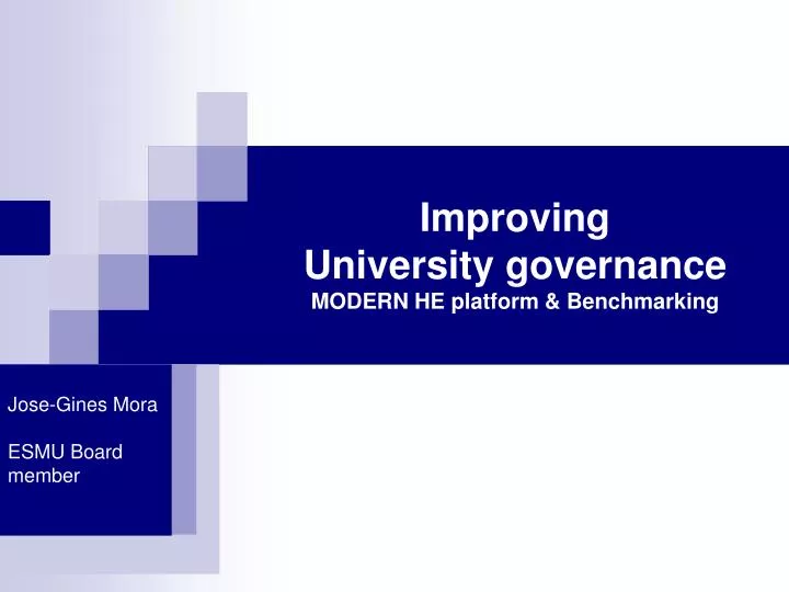 improving university governance modern he platform benchmarking