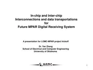 In-chip and Inter-chip Interconnections and data transportations for