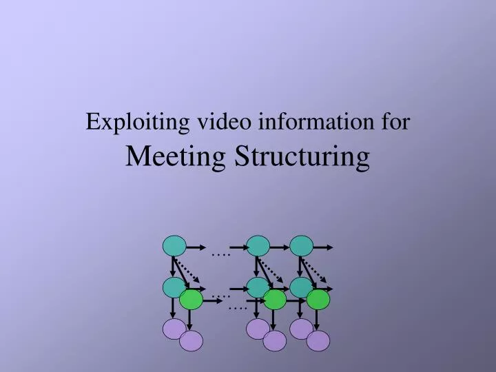 exploiting video information for meeting structuring