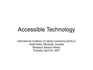 Accessible Technology