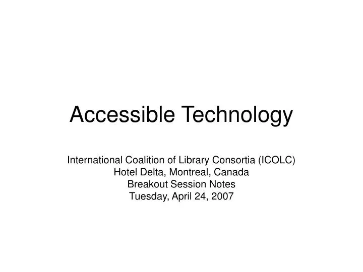 accessible technology