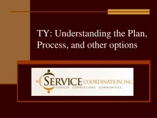 TY: Understanding the Plan, Process, and other options