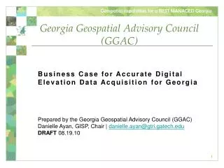 Georgia Geospatial Advisory Council (GGAC)