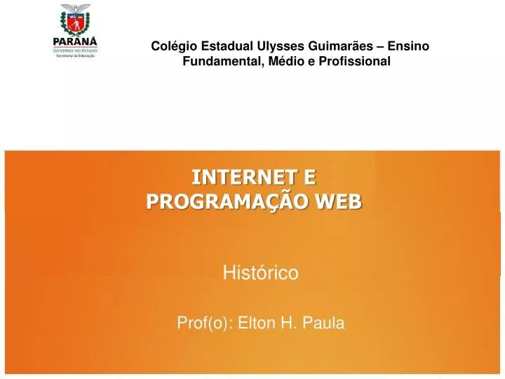 internet e programa o web