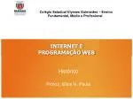 INTERNET E PROGRAMAÇÃO WEB - slide 1