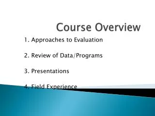 Course Overview