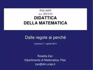 didattica della matematica
