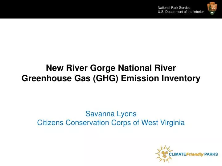 new river gorge national river greenhouse gas ghg emission inventory