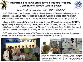 REU+RET Site at Georgia Tech: Structure Property Correlations across Length Scales