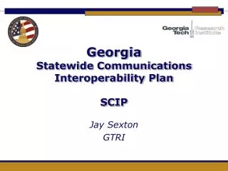 Georgia Statewide Communications Interoperability Plan SCIP