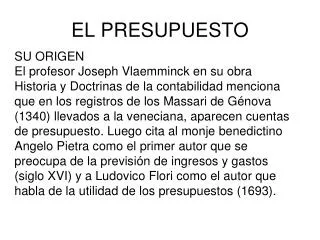 el presupuesto