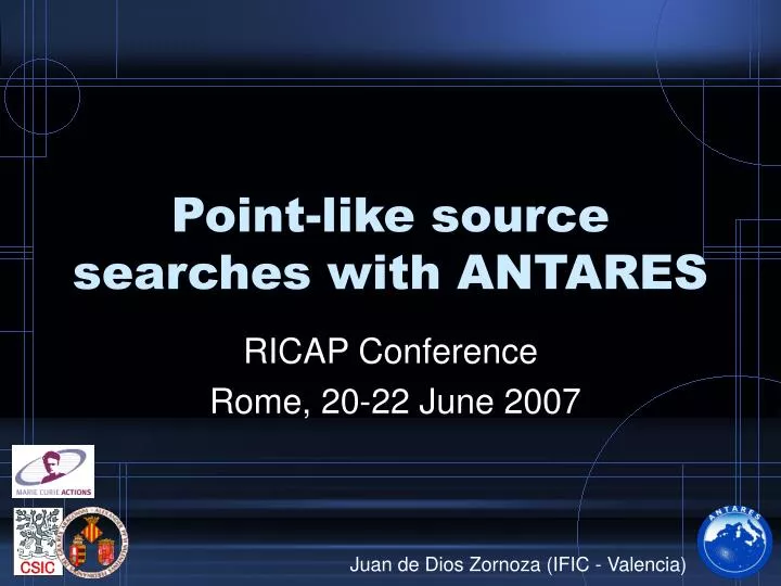 point like source searches with antares