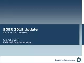 SOER 2015 Update NFP / EIONET MEETING