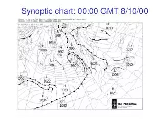 Synoptic chart: 00:00 GMT 8/10/00