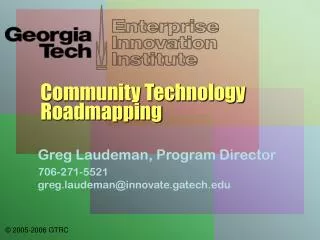 Community Technology Roadmapping