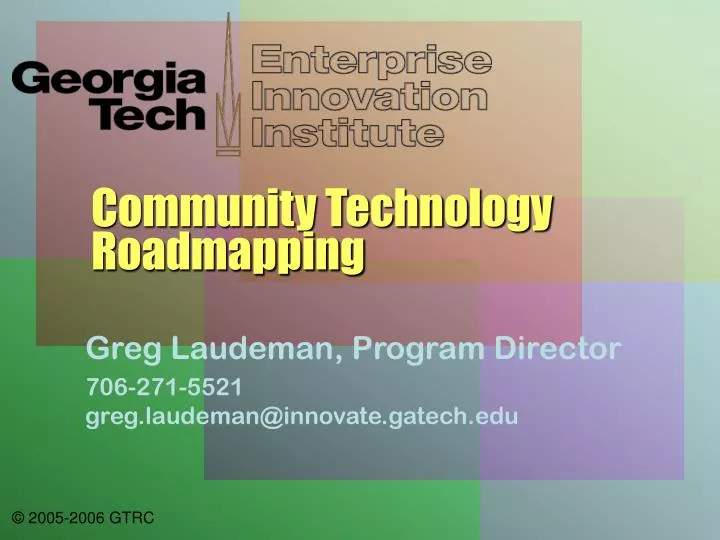 community technology roadmapping