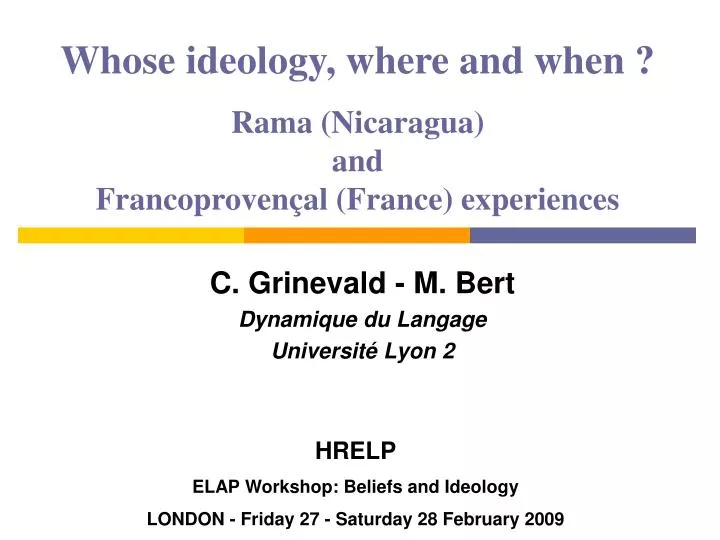 whose ideology where and when rama nicaragua and francoproven al france experiences