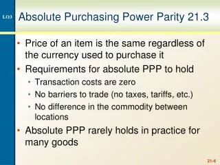 absolute purchasing power parity 21 3