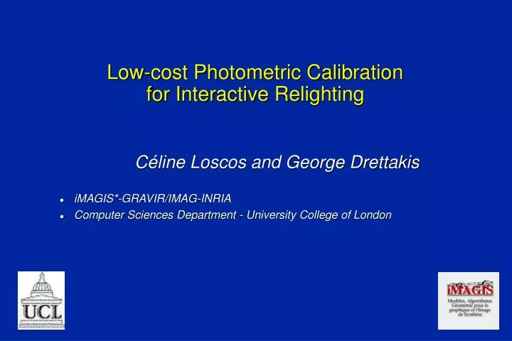 low cost photometric calibration for interactive relighting