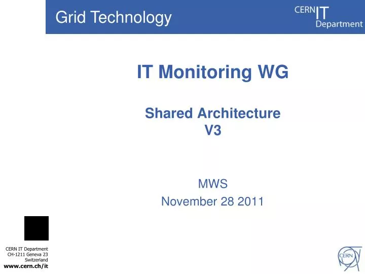 it monitoring wg shared architecture v3