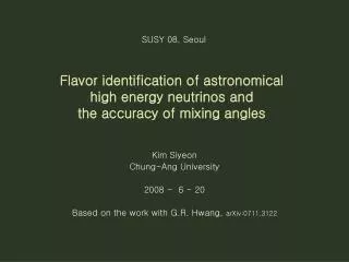 Flavor identification of astronomical high energy neutrinos and the accuracy of mixing angles