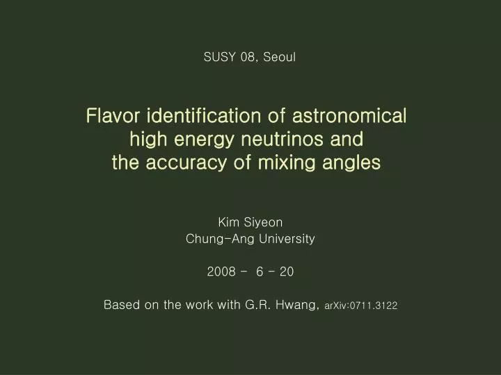 flavor identification of astronomical high energy neutrinos and the accuracy of mixing angles