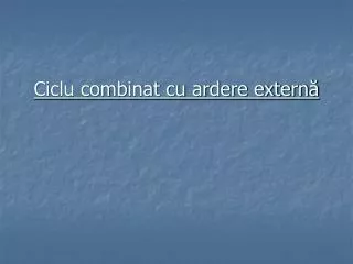 ciclu combinat cu ardere extern