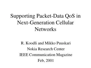Supporting Packet-Data QoS in Next-Generation Cellular Networks