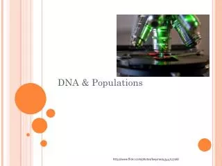 DNA &amp; Populations