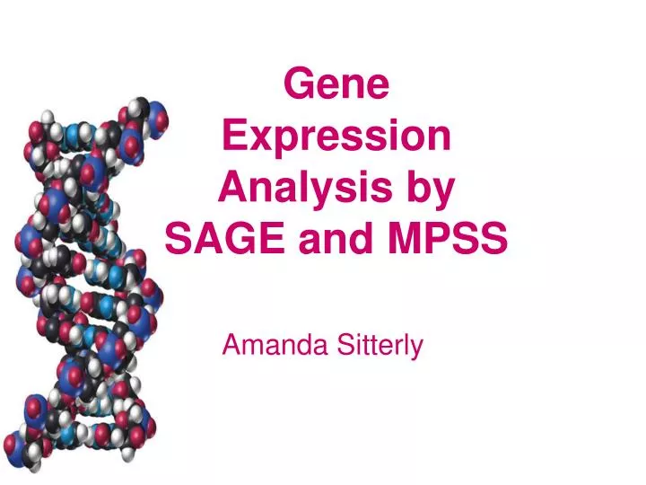 gene expression analysis by sage and mpss