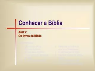 conhecer a b blia