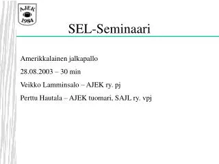 sel seminaari