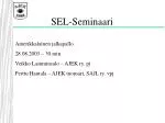SEL-Seminaari - slide 1